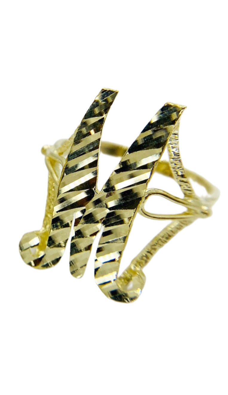 Large gold deals initial ring