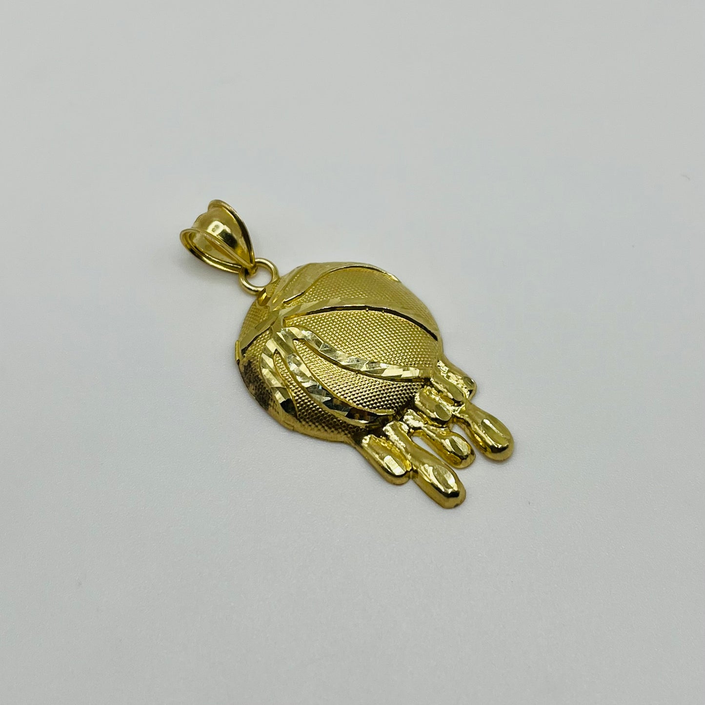 10k Gold Dripping Basketball Charm