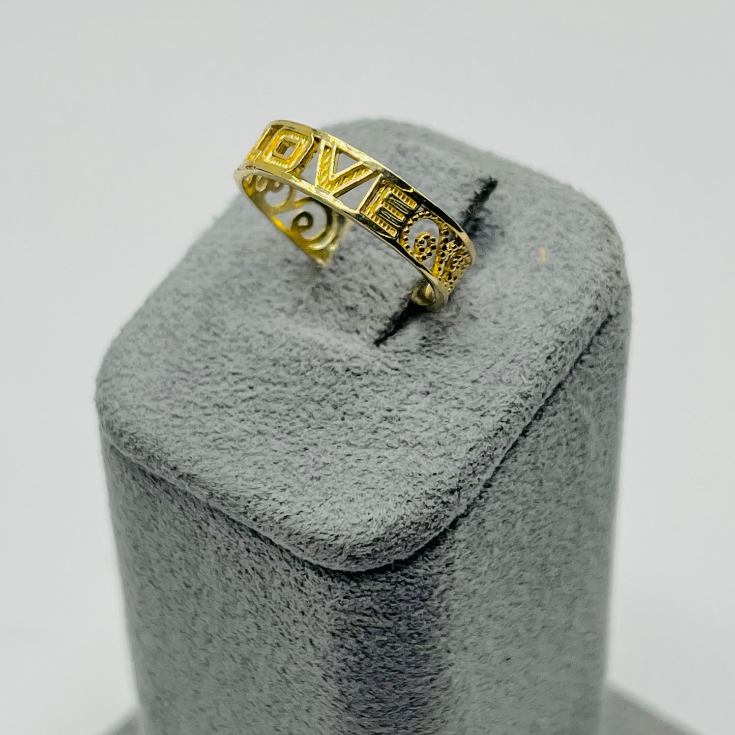 10k Gold Love Toe Ring