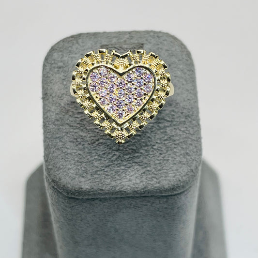 10k Gold RX Sparkle Ring Pink