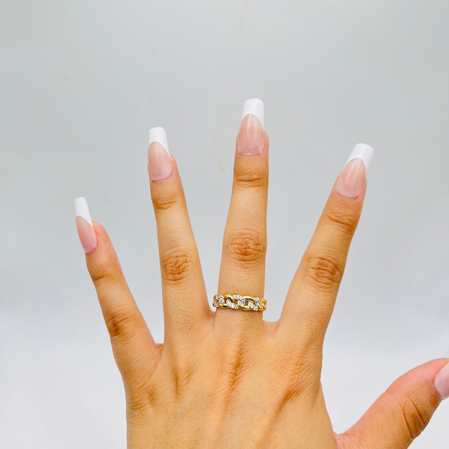 10k Gold Cz Dazzle Cuban Ring