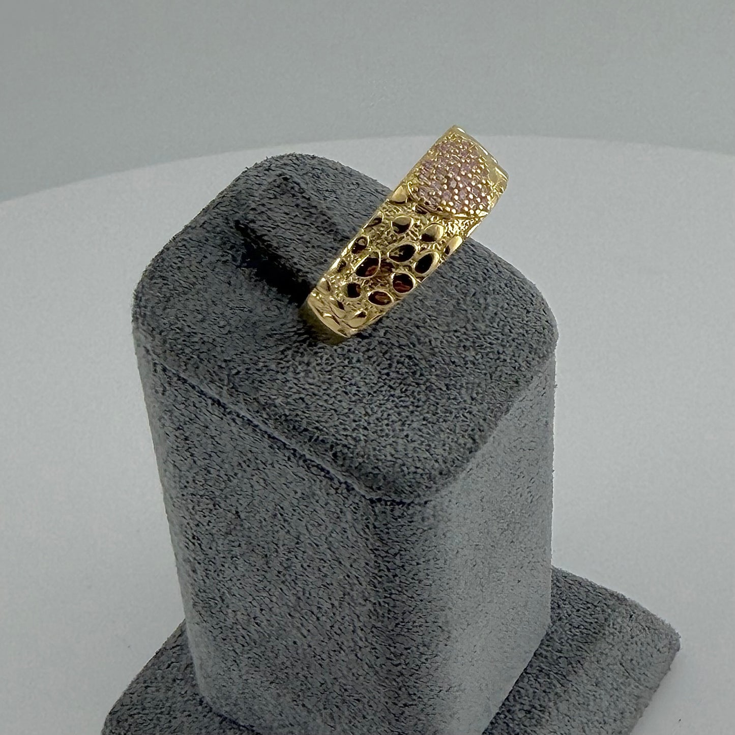 10k Gold Pink Blush Nugget Ring