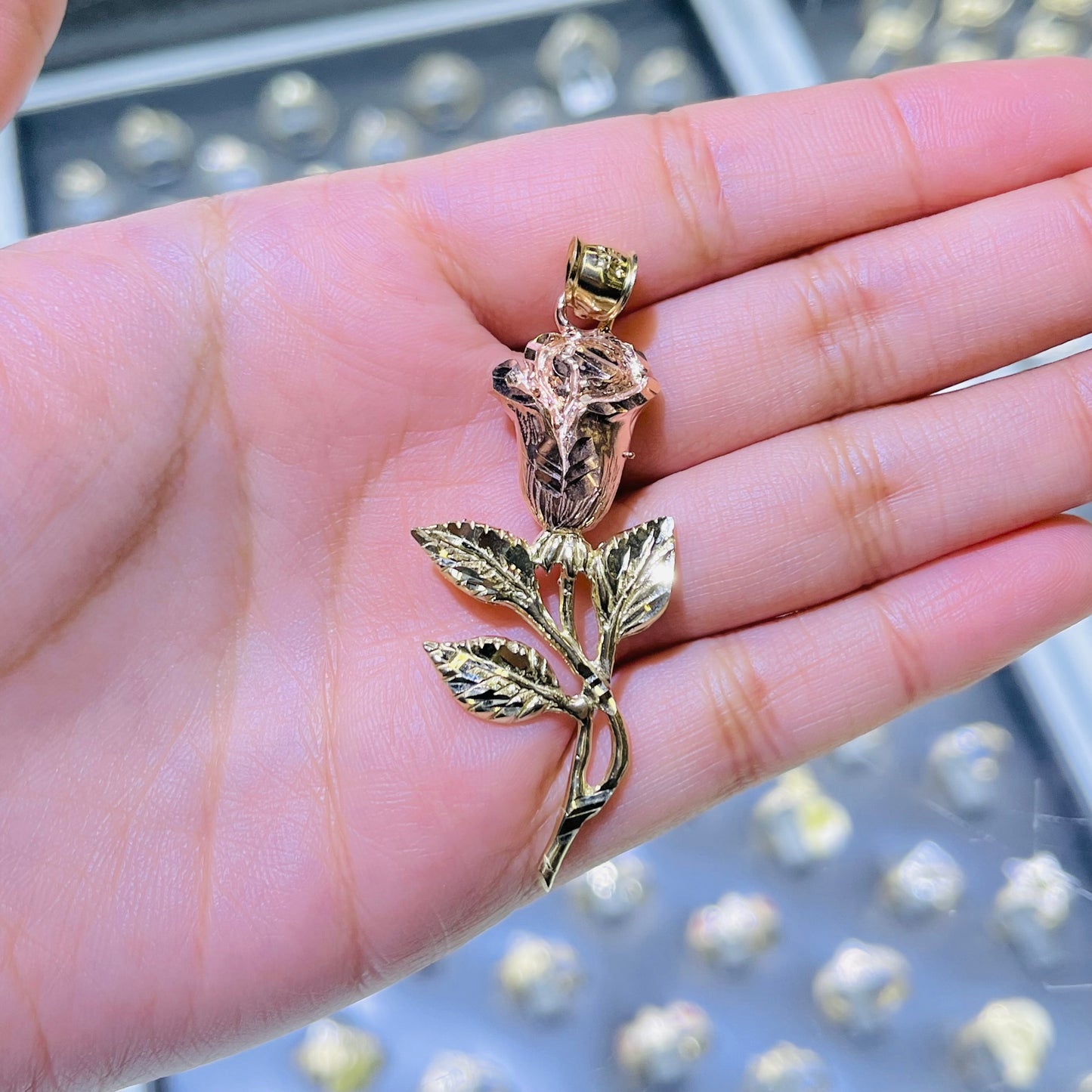 10k Gold Rose Charm