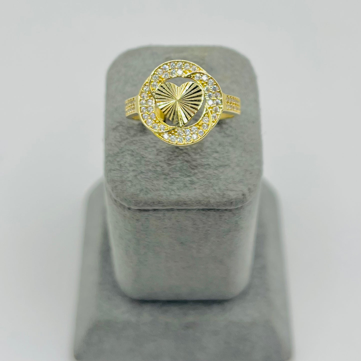 10k Gold Unity Cz Heart Ring