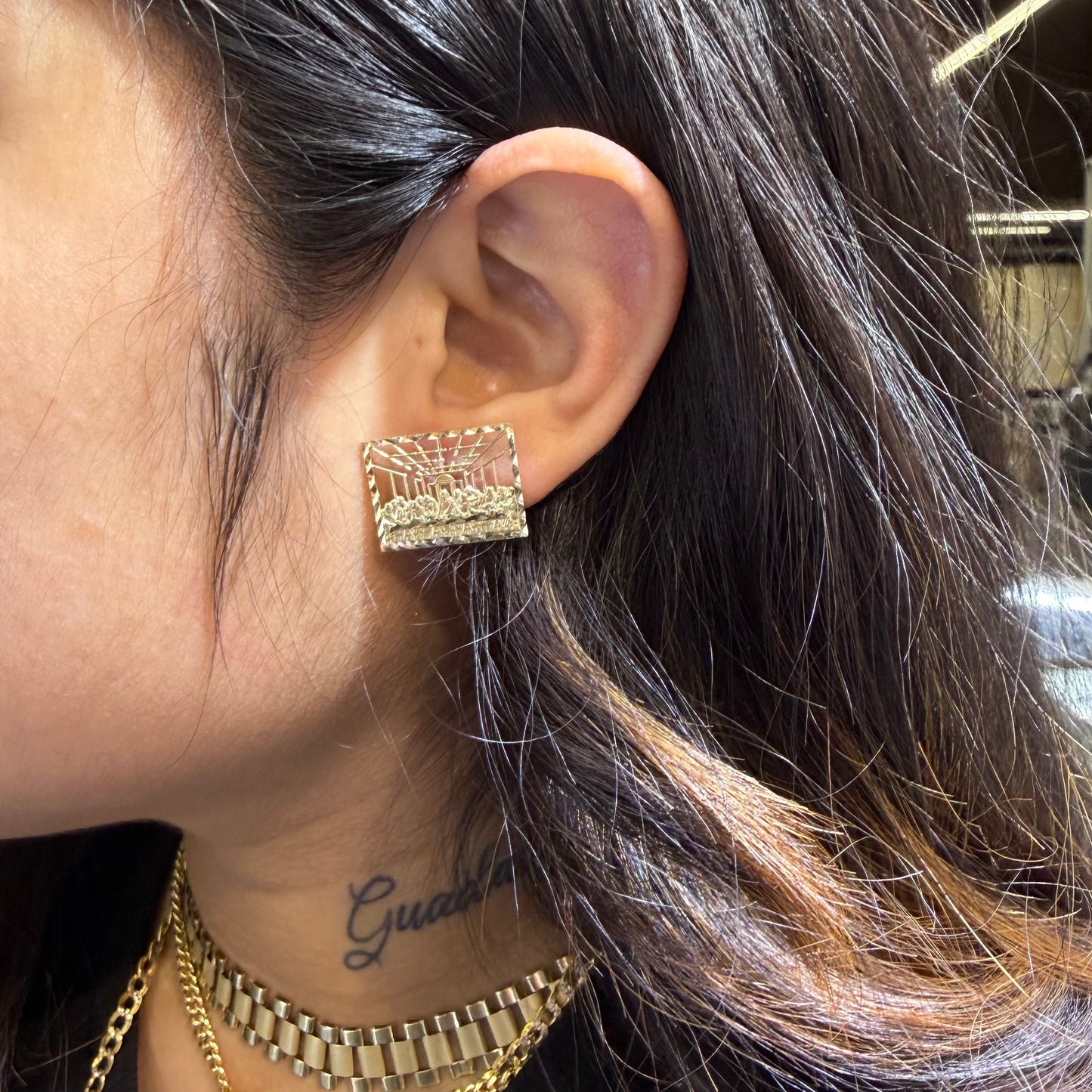 10K Gold Last Supper Earrings