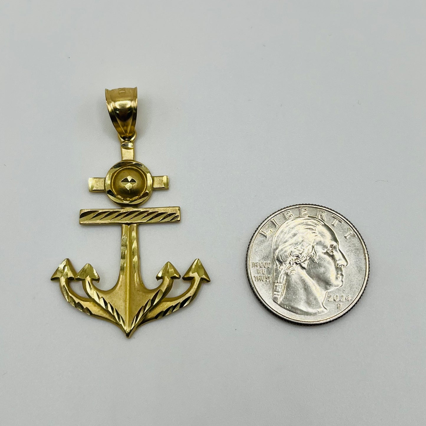 10k Gold Anchor Charm