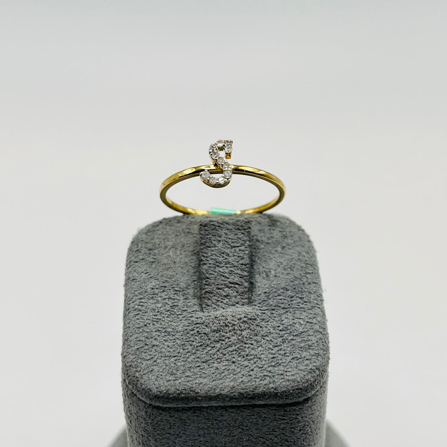 14k Gold Diamond Classic Intial Ring