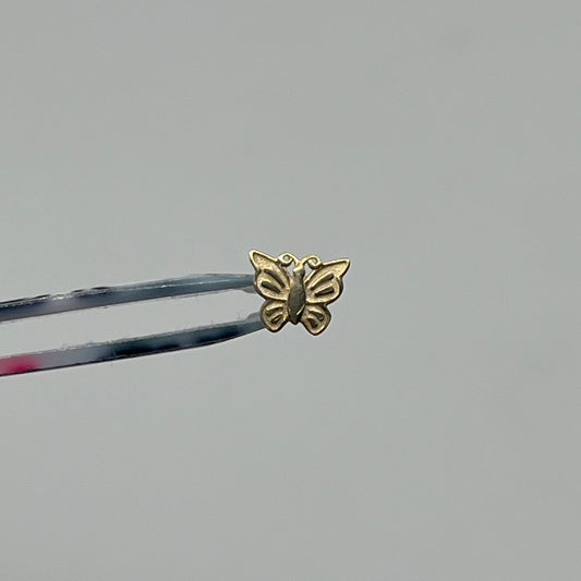 14K Gold Butterfly Nose Ring