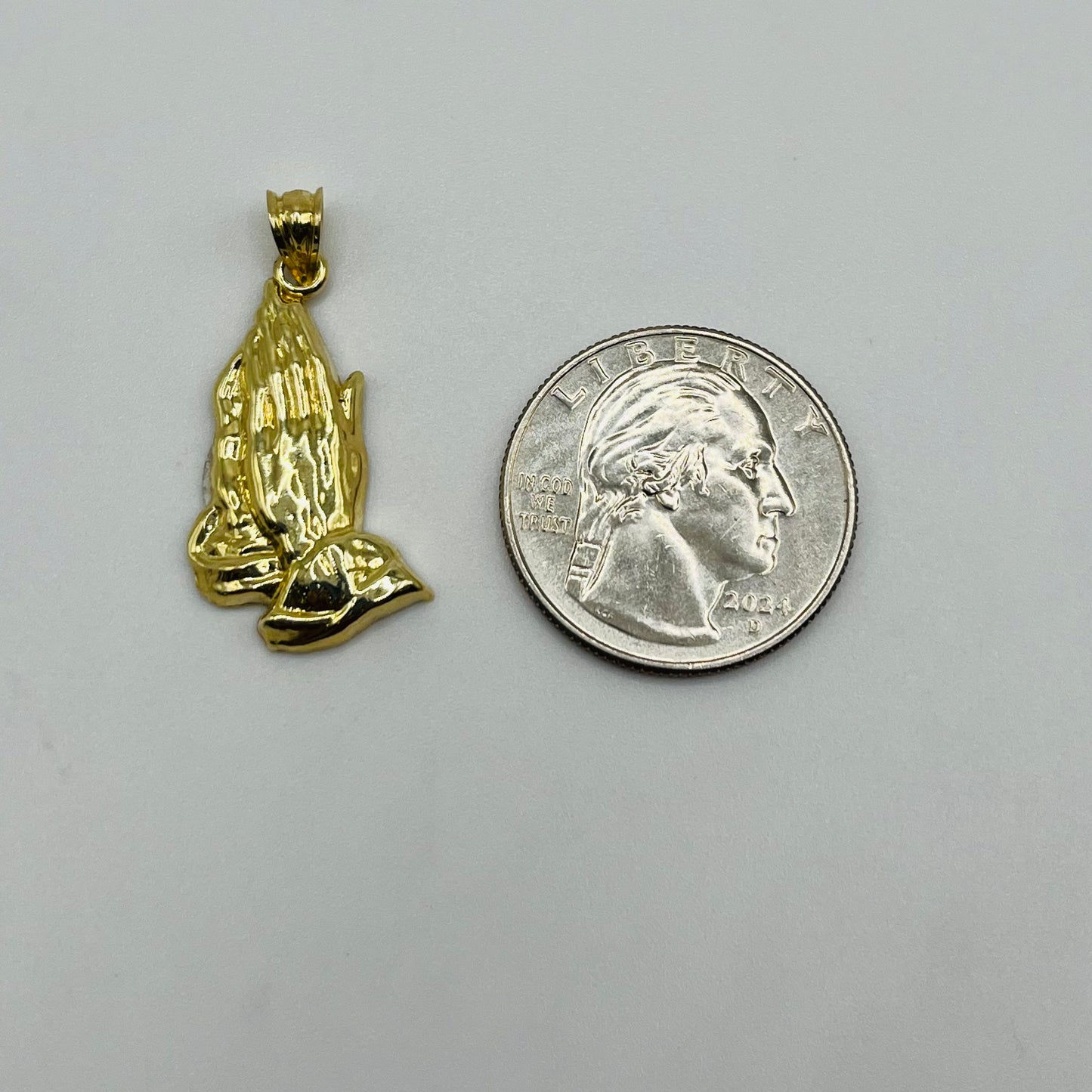 10k Gold Praying Hands charm