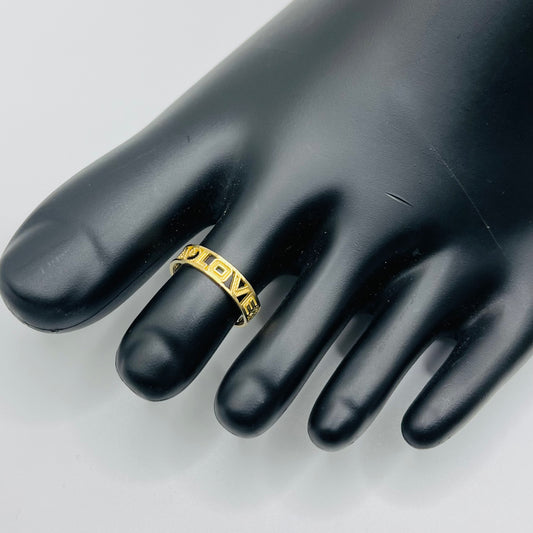 10k Gold Love Toe Ring