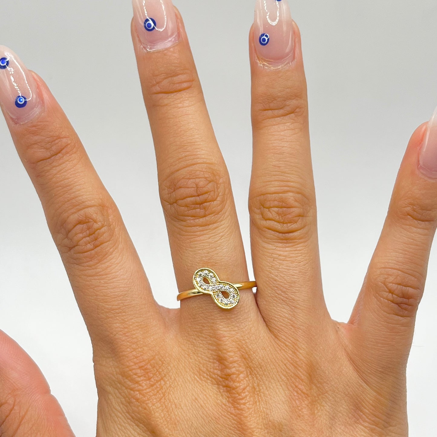 14k Cz Flat Infinity Ring