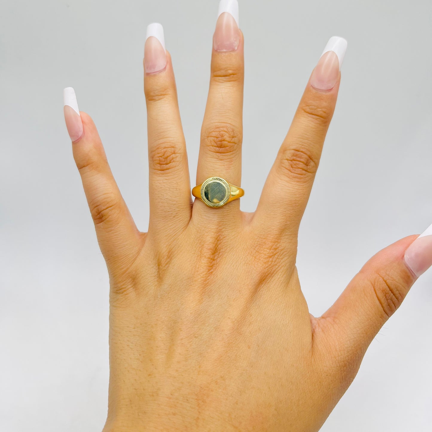 10k Gold High Polish Round Ring