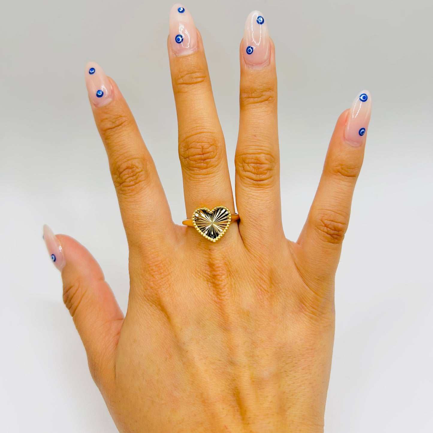 14K Gold Fancy Heart Ring