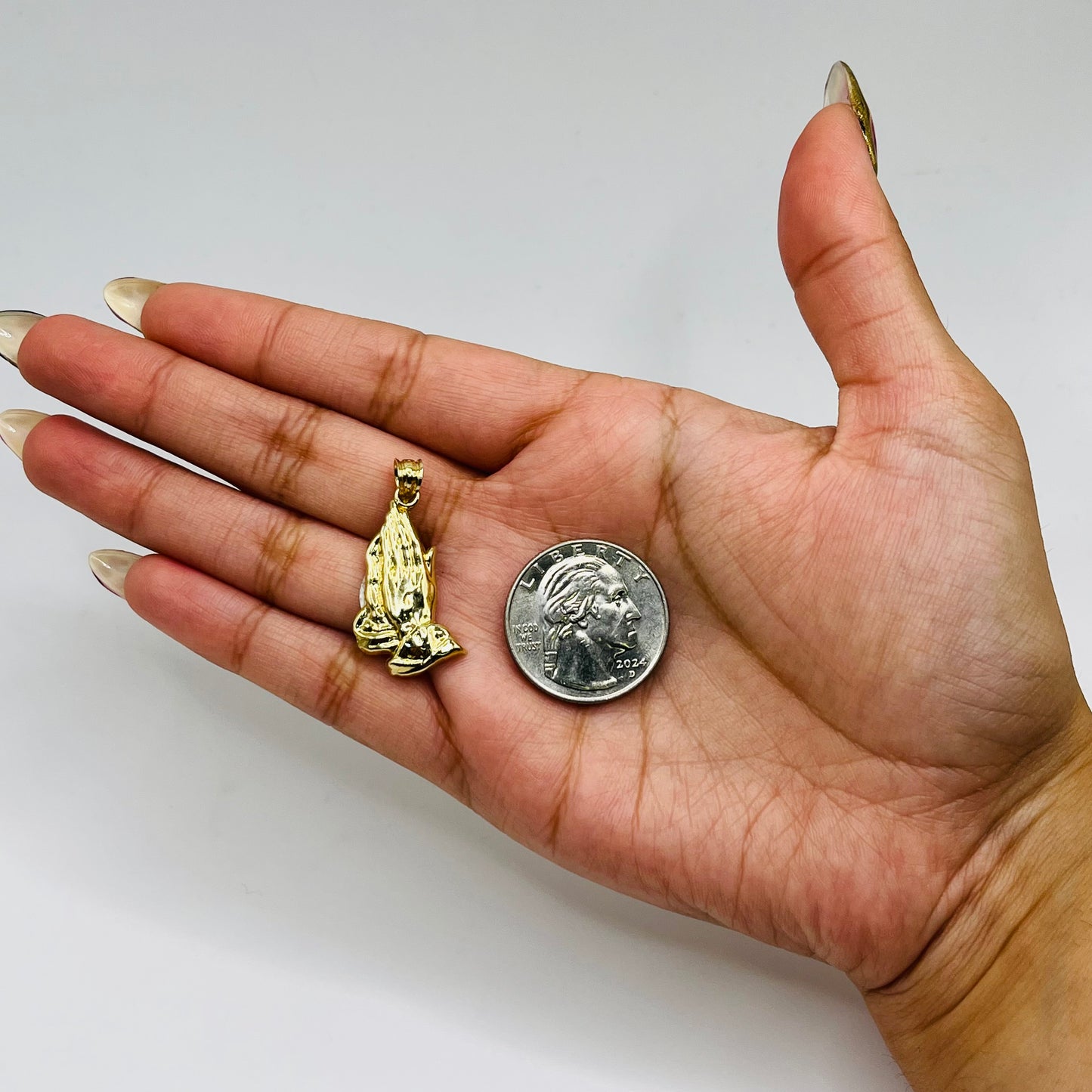 10k Gold Praying Hands charm