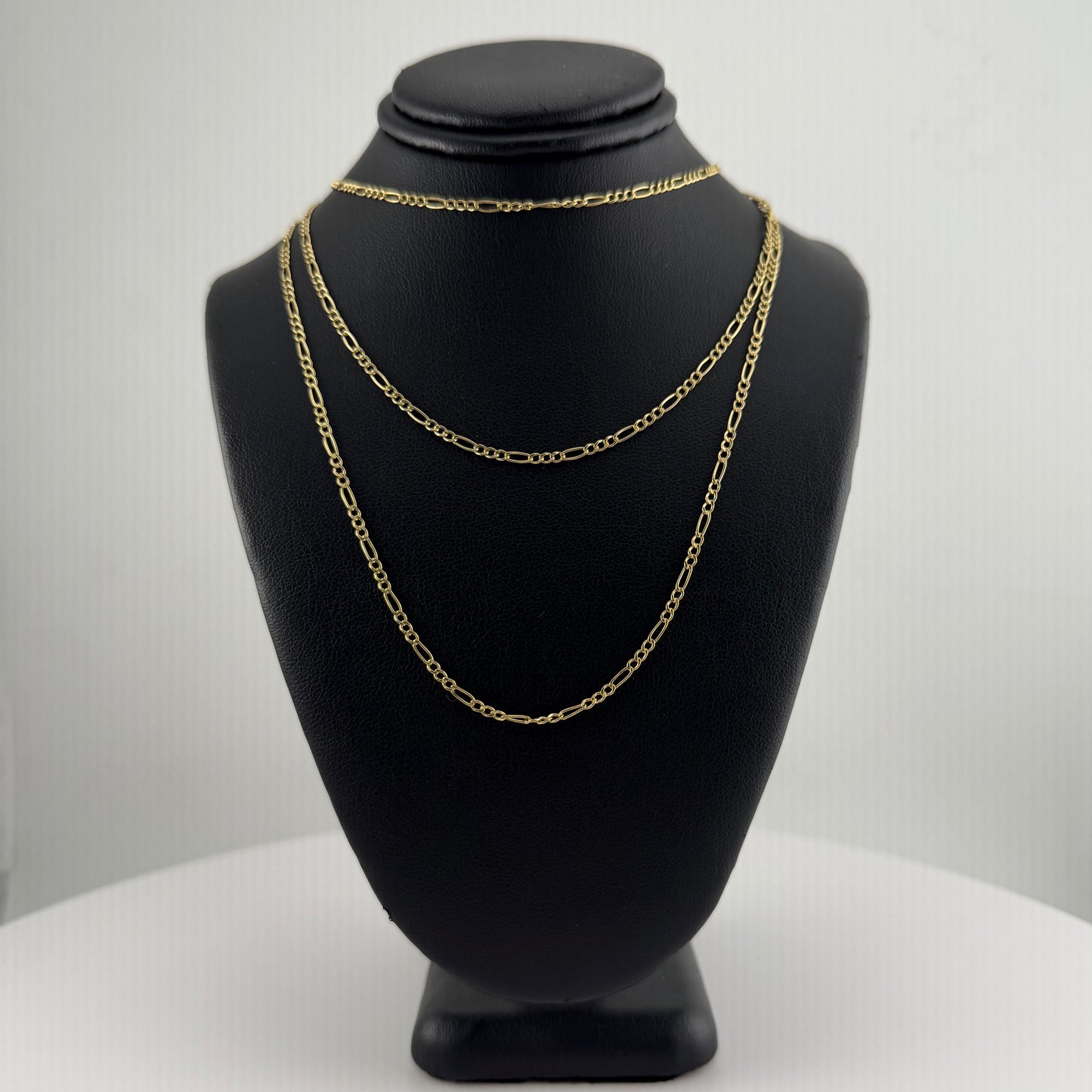 14K Gold Hollow Figaro Chain 2mm