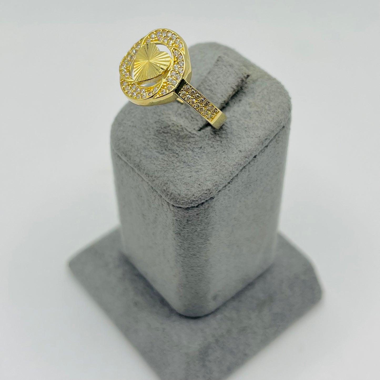 10k Gold Unity Cz Heart Ring