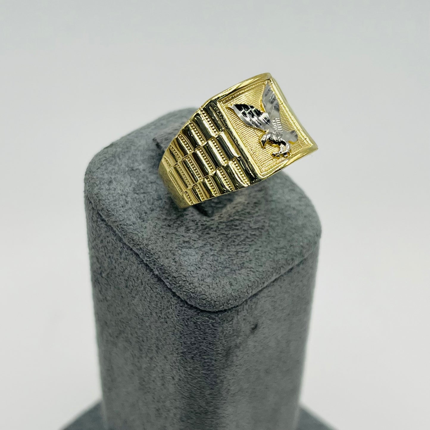 10k Gold Two-Tone Eagle Ring