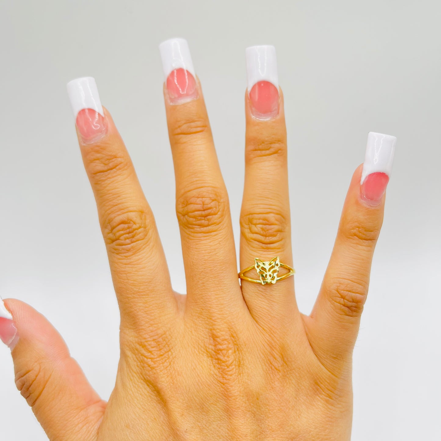 10K Gold Dainty Butterfly Ring