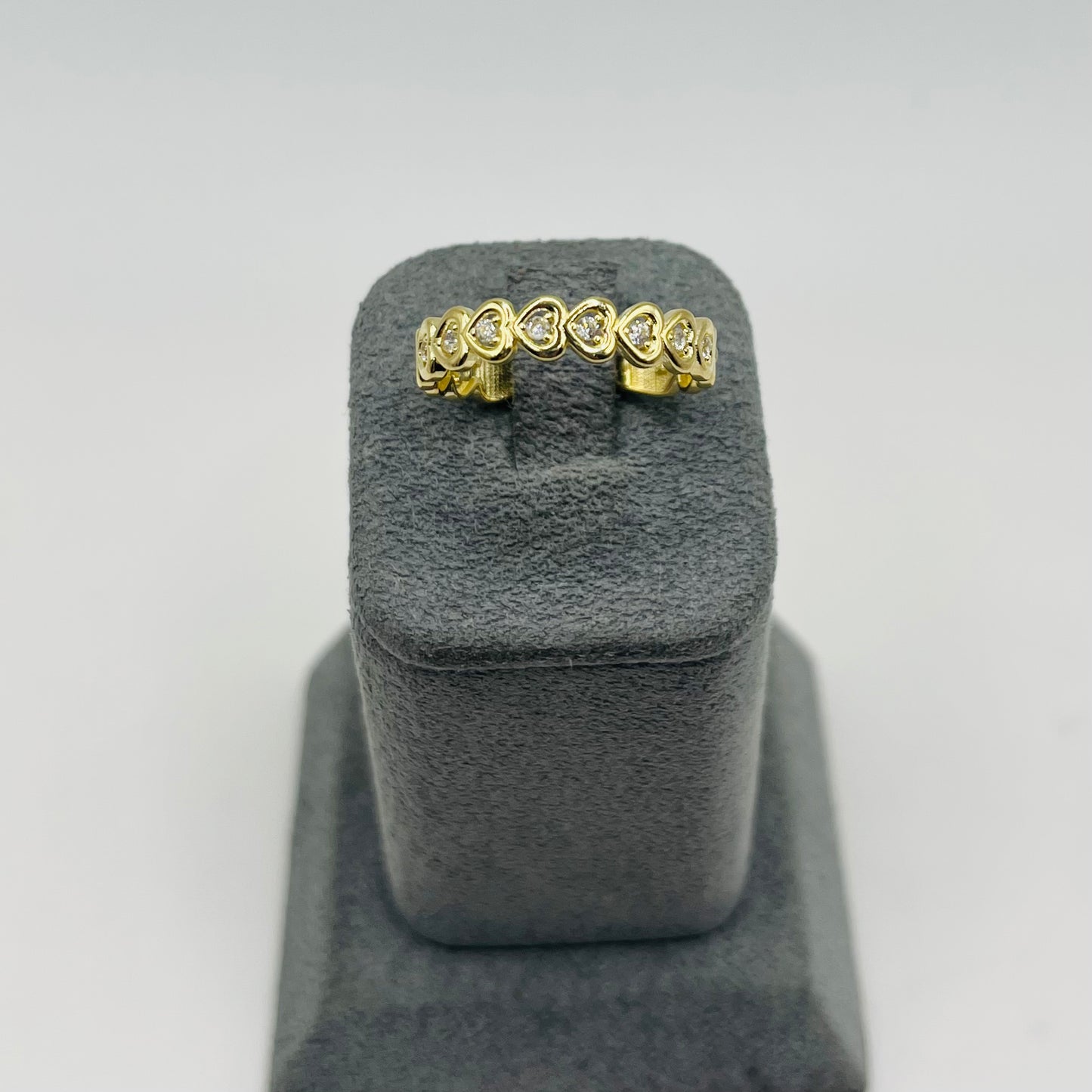 14k Gold Band Heart Ring