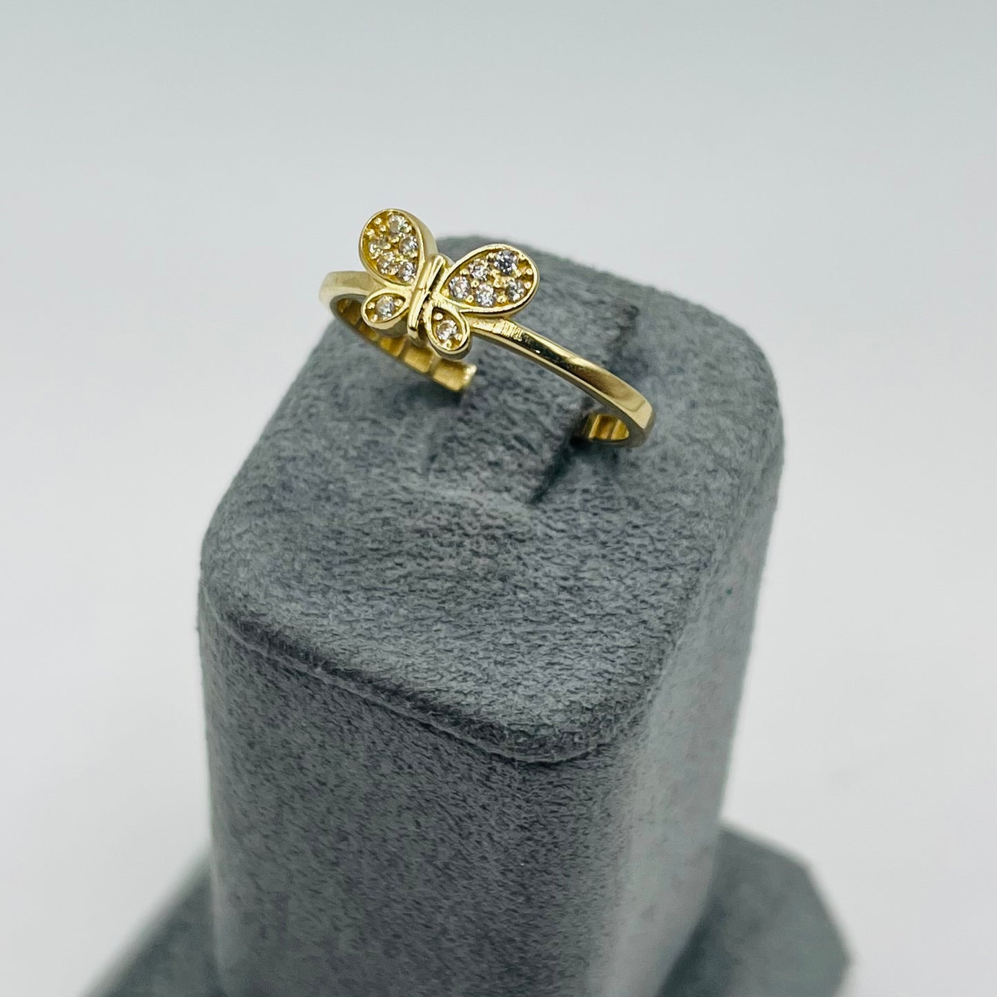14k Gold Queen Butterfly CZ Ring