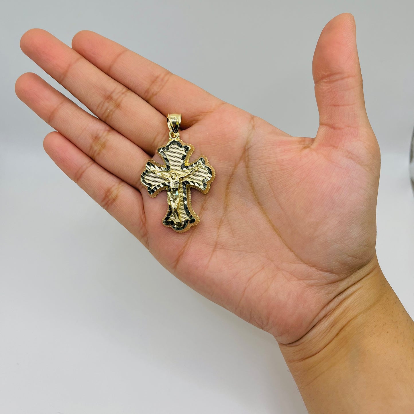 10k Gold Calvary Cross Charm Large