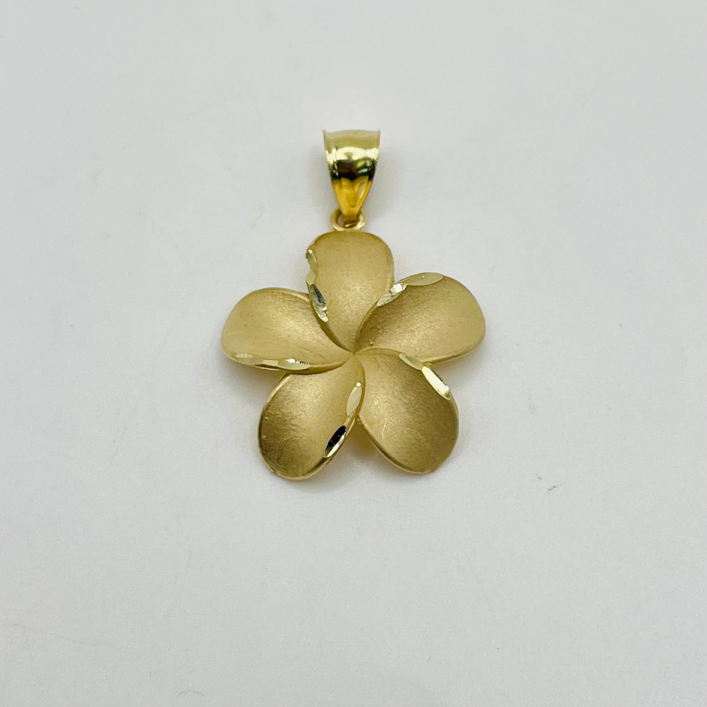 10k Gold Satin Hibiscus Charm (L)