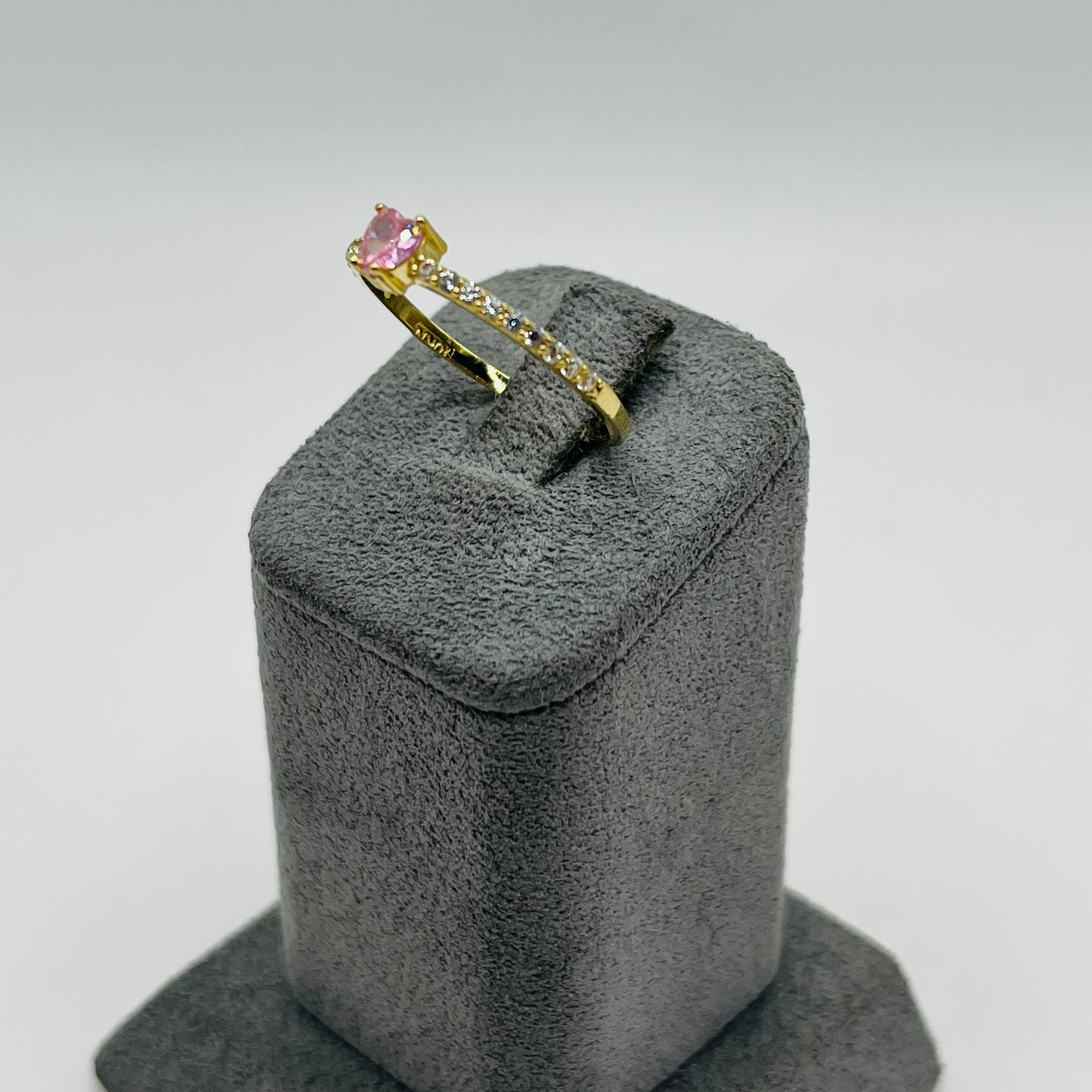 10k Gold Pink Blush Cz Ring