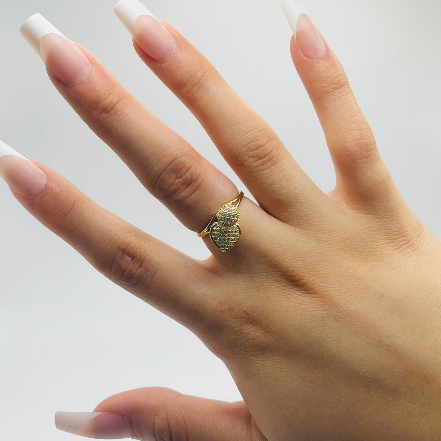 10K Gold Spinning Heart Ring