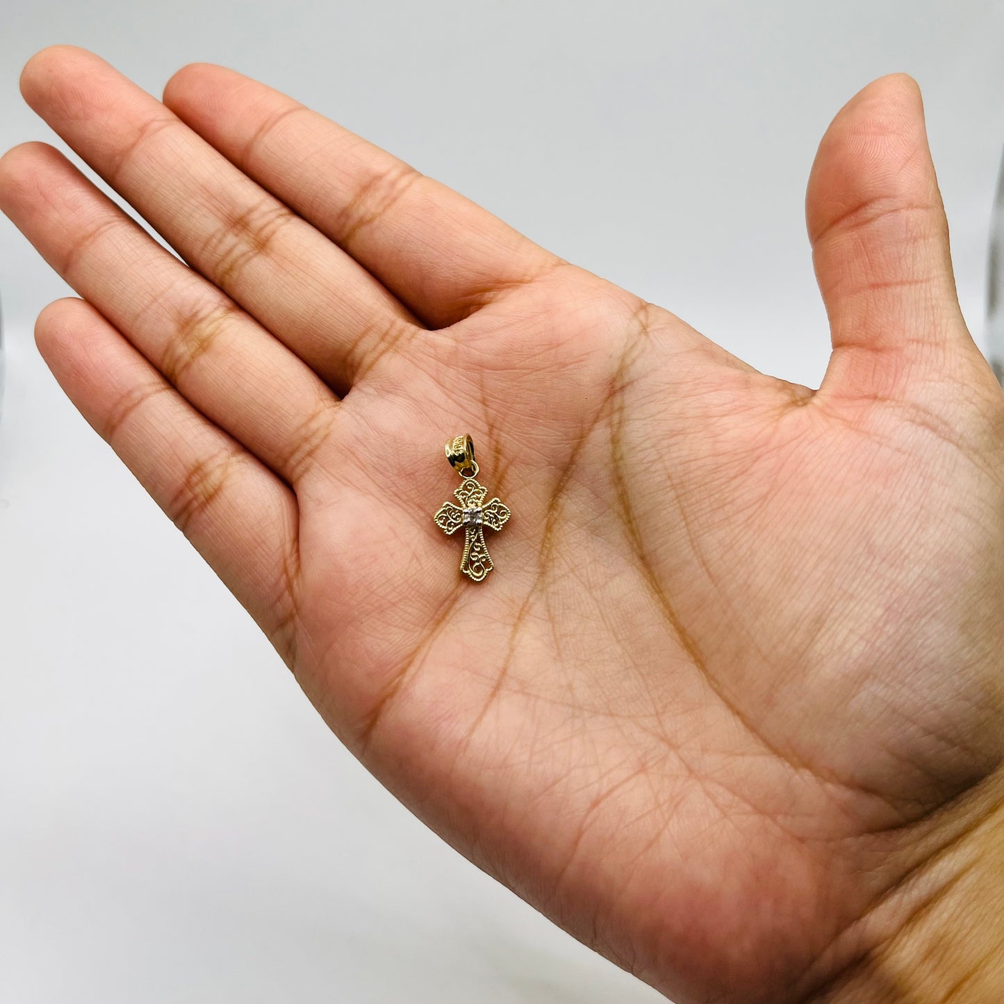 10k Gold Mini Cz Cross