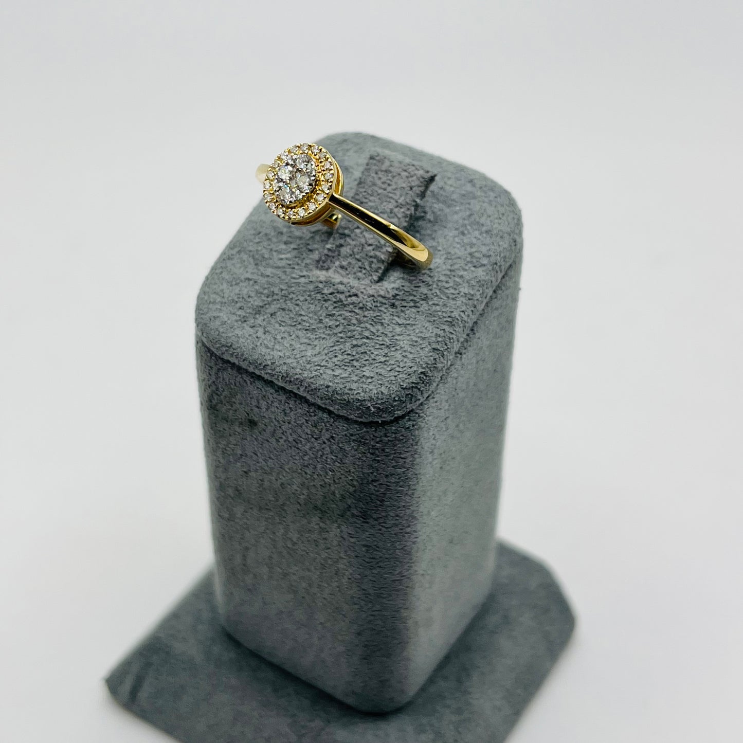 14k Gold Natural Diamonds Opal Sky Ring
