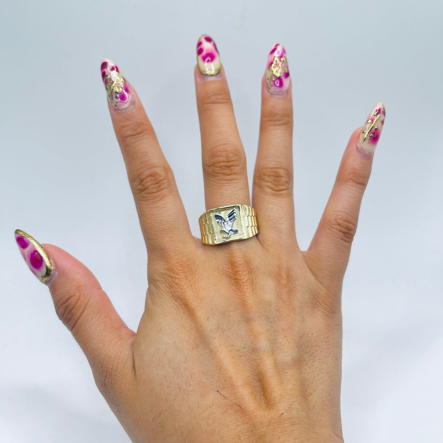 10k Gold Two-Tone Eagle Ring