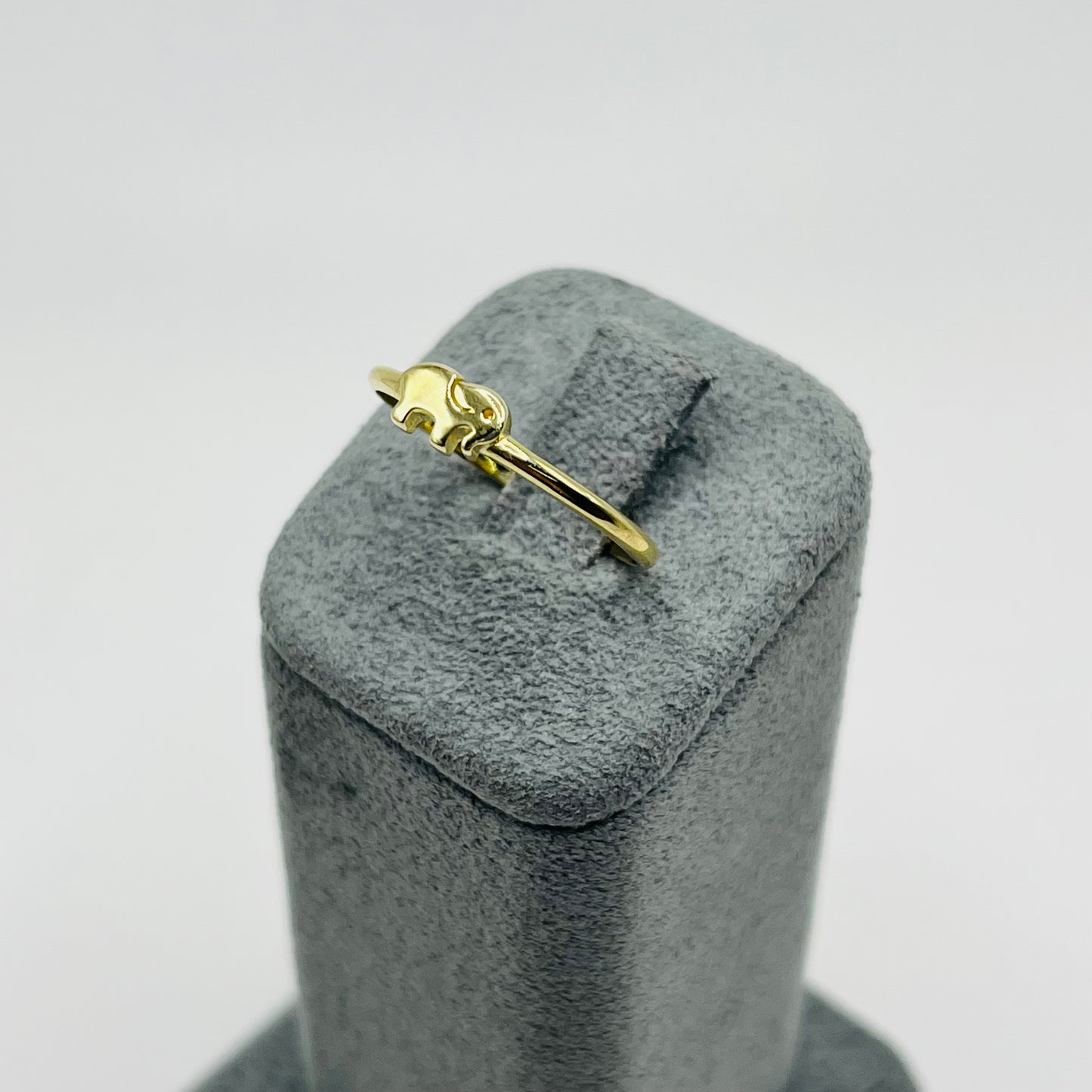 10K Gold Dainty Elephant Ring