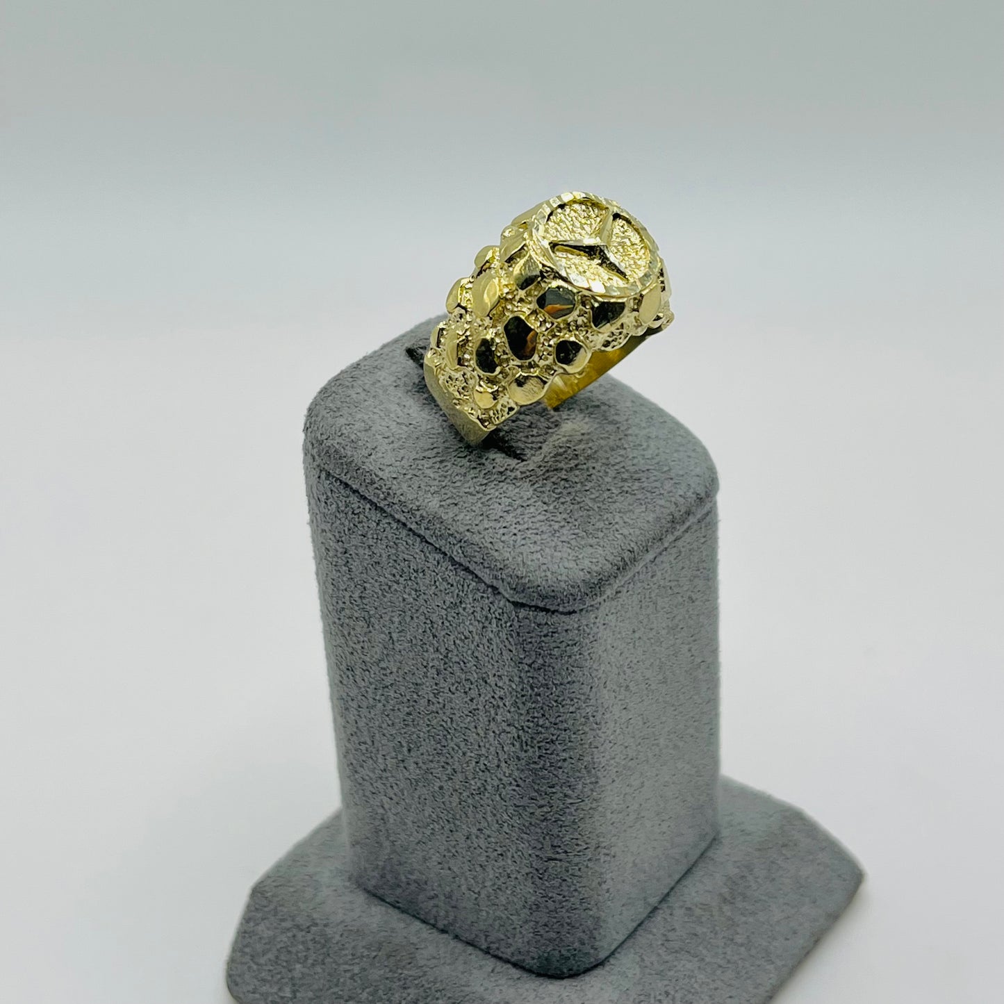 10k Benz Rough Nugget Solid Ring