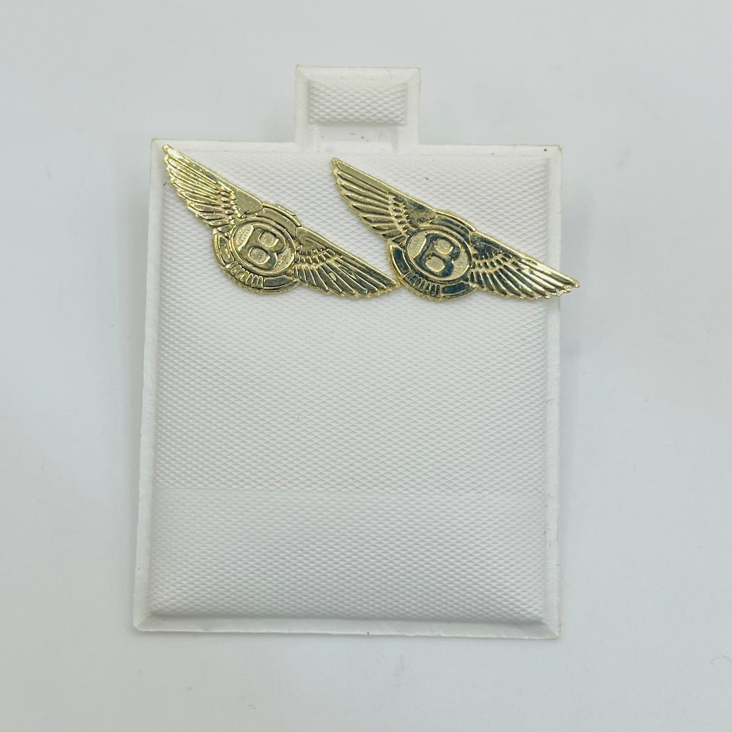 10K Gold B Wings Earrings