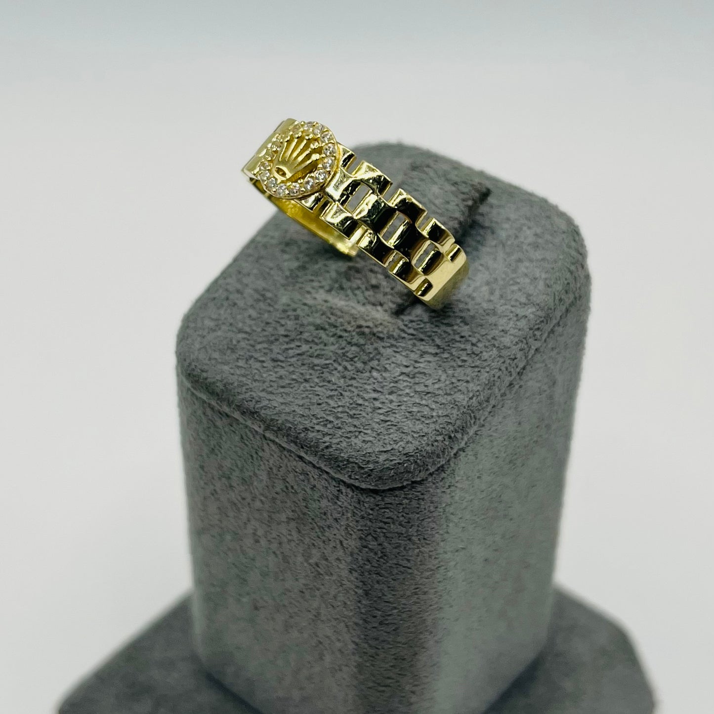 10k Gold Rx Crown Rx Band Ring