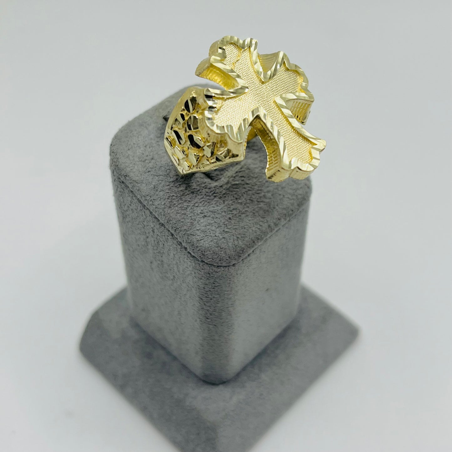 10k Gold Royal Cross Nugget Ring (Large)