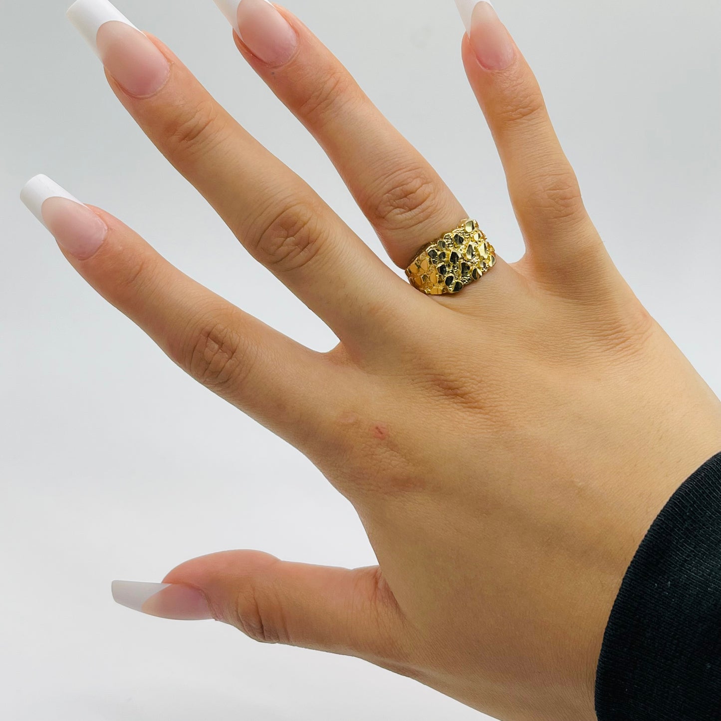 14K GOLD NUGGET RING (L)