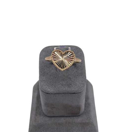 10K Gold Fancy Heart Ring