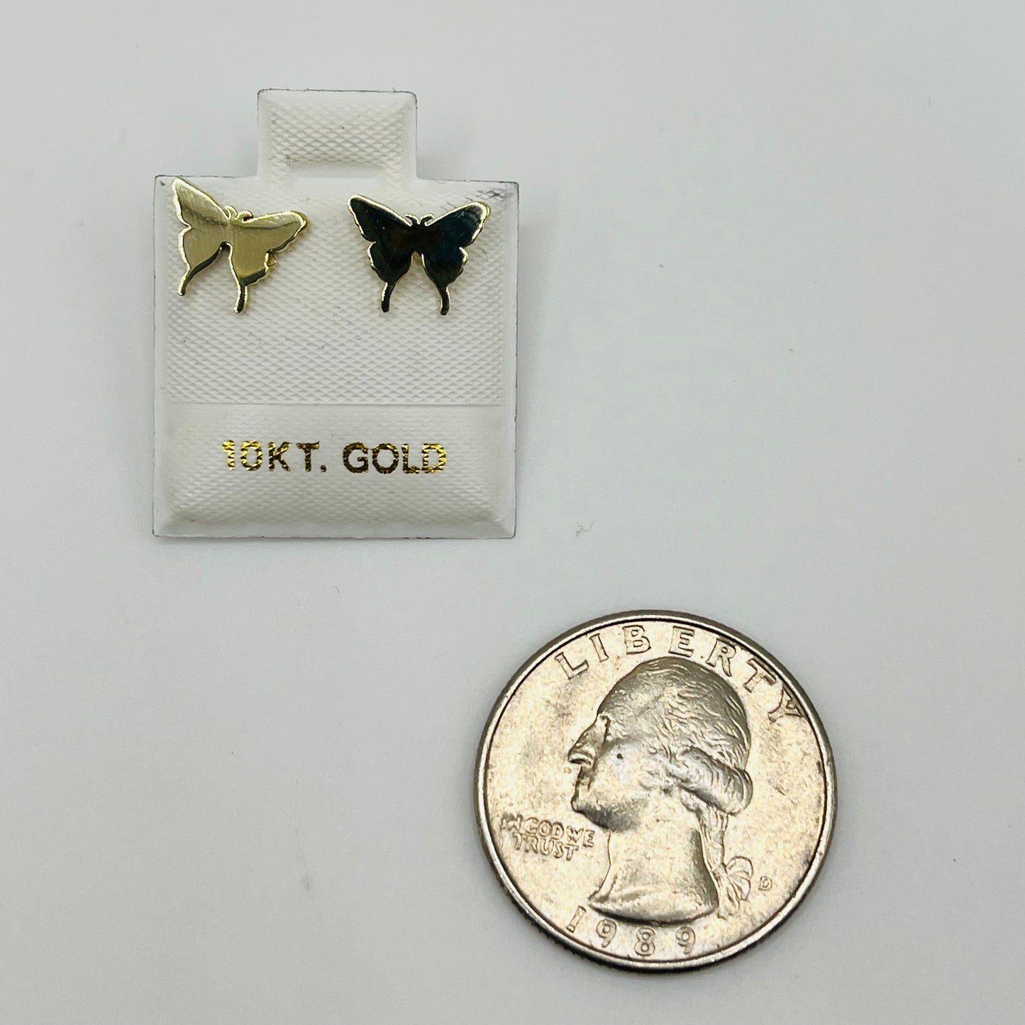 10K Gold Butterfly Earrings