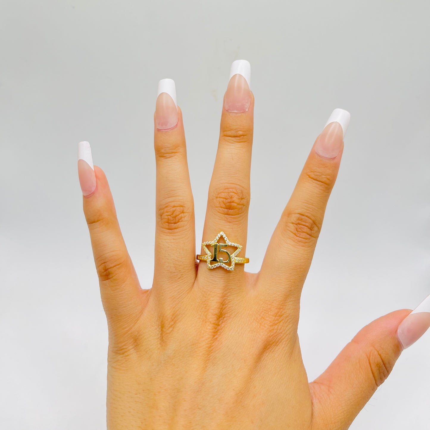10k Gold In the stars Cz Quince Ring