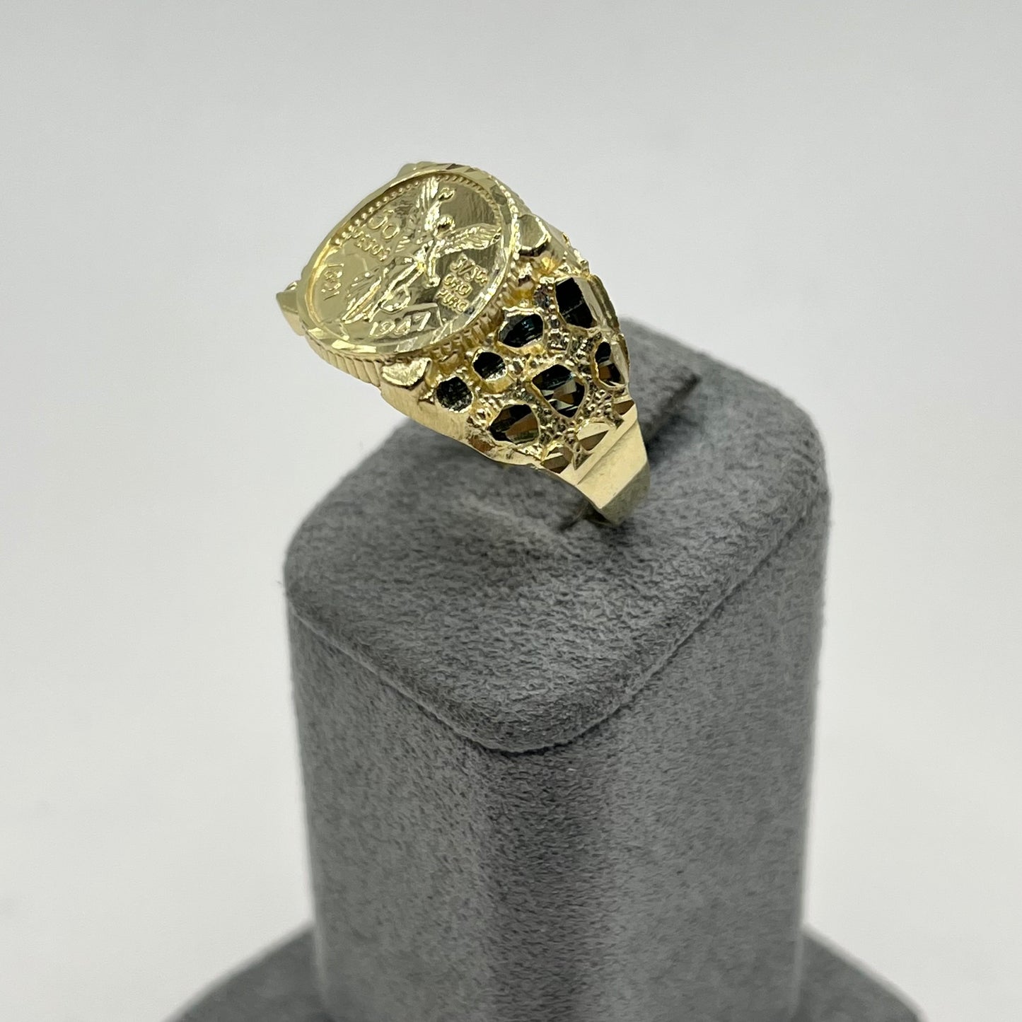 10k Gold Centenario Nugget Ring