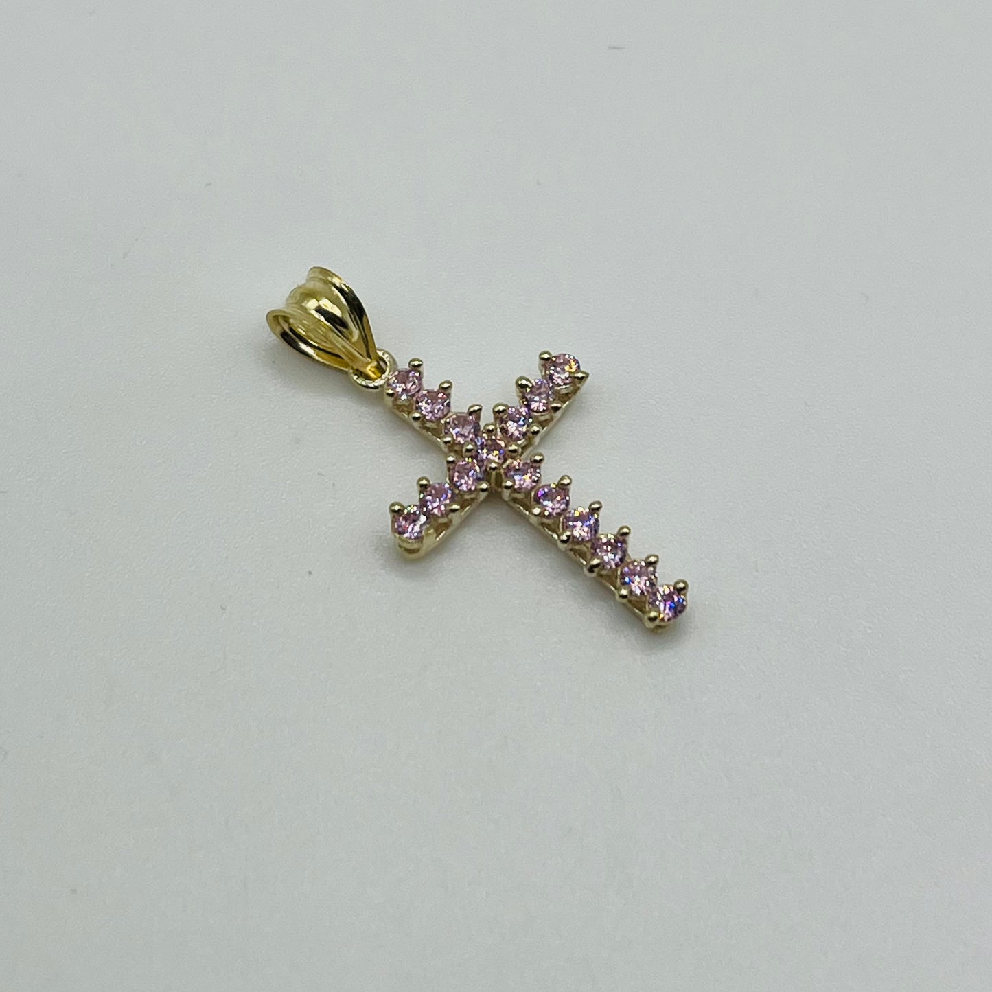 10k Gold Bubblegum Pink Cross
