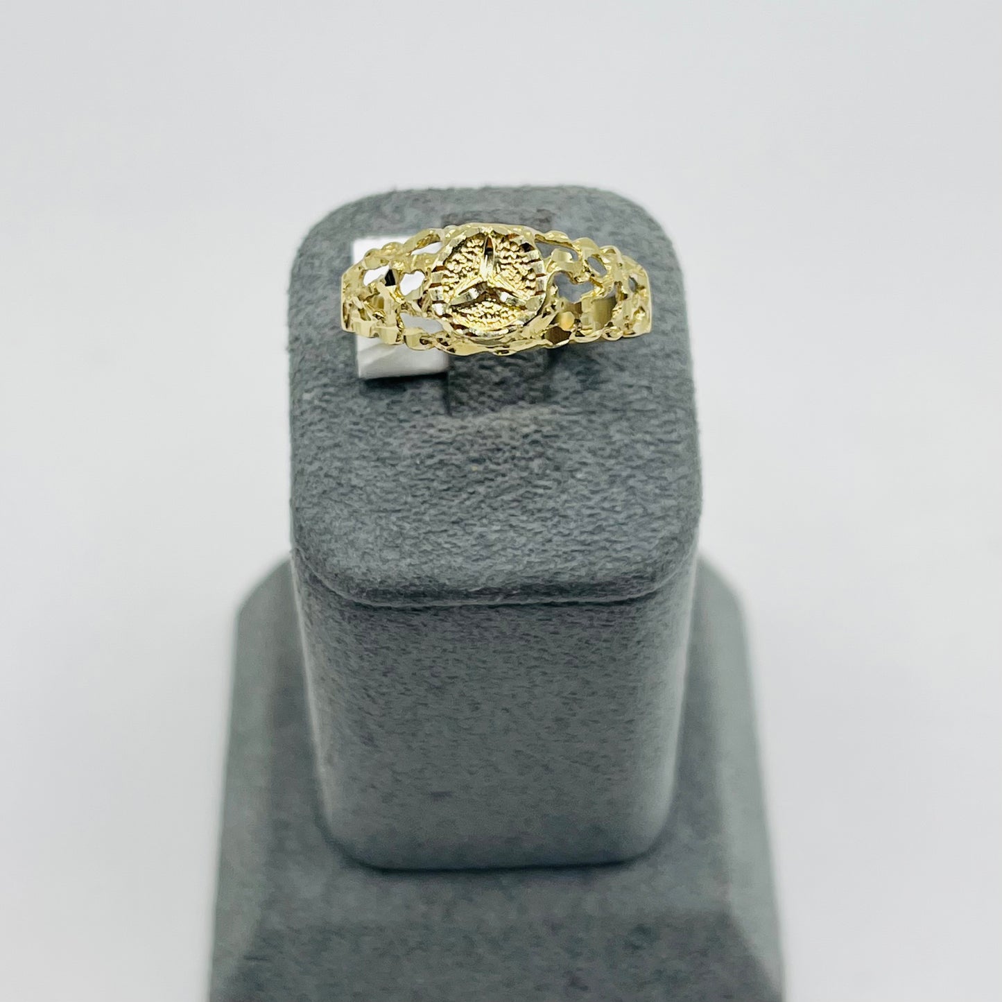 14k Gold Nugget Benzo Ring