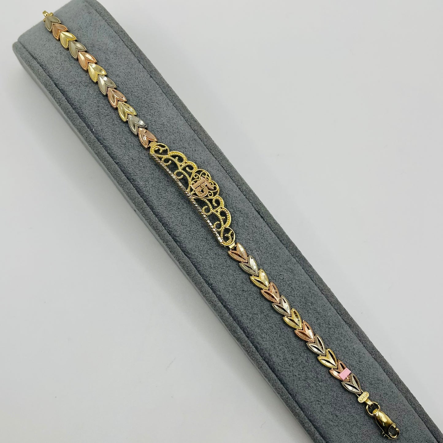 14k Gold Quince Tri- Color Bracelet