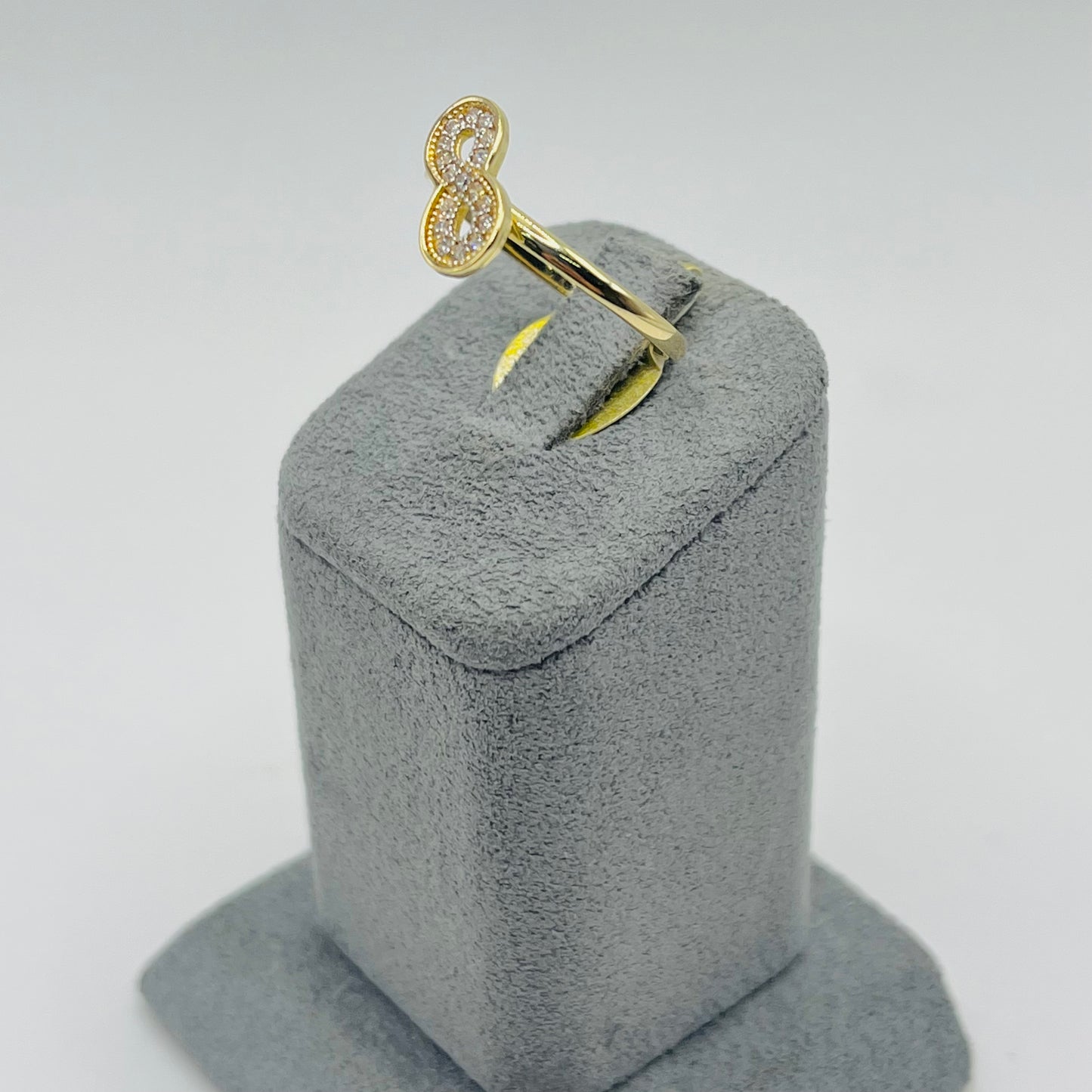 14k Cz Flat Infinity Ring