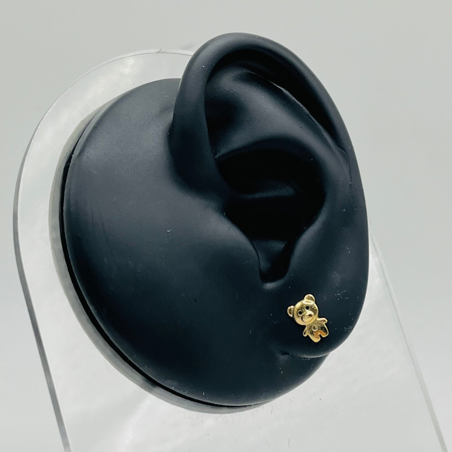 10k Gold Teddy Bear Earrings (Screwback)