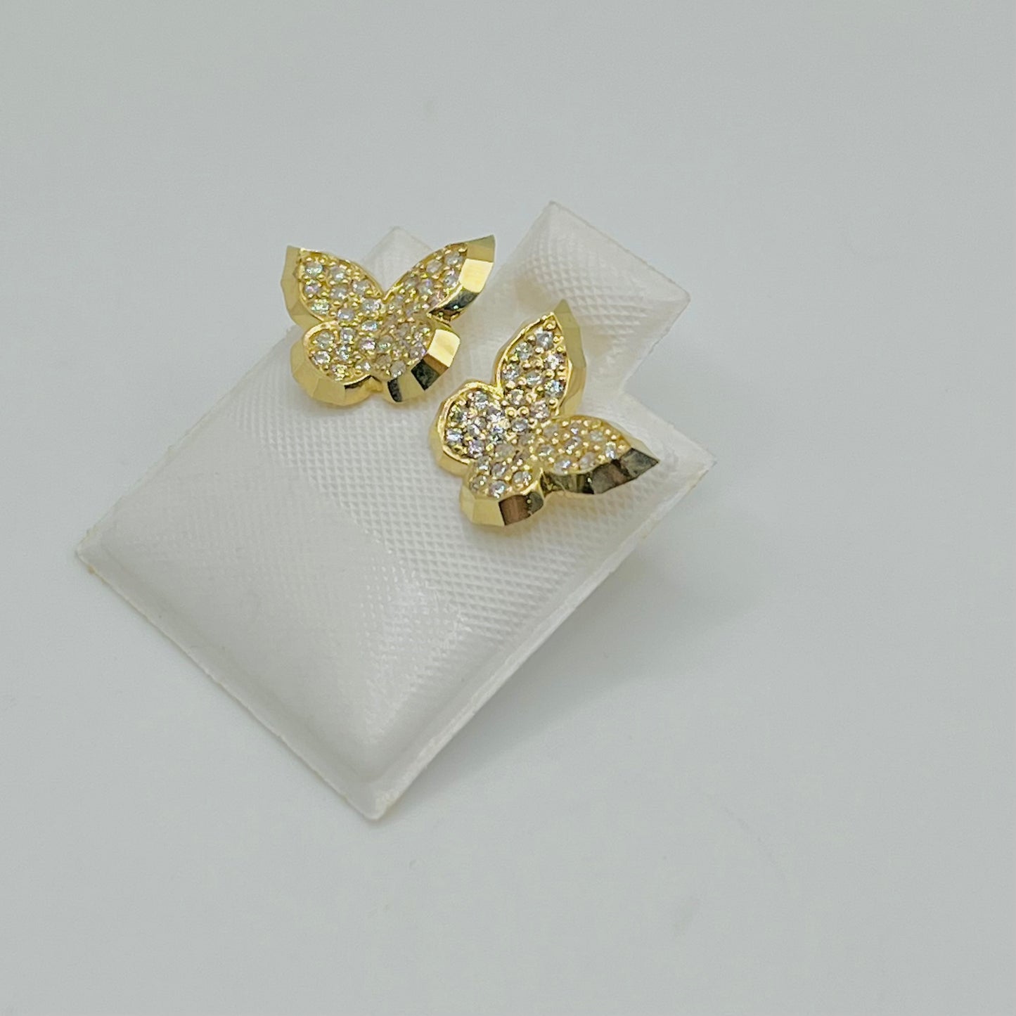 10k Gold Wing Butterfly Earrings (Screwback)