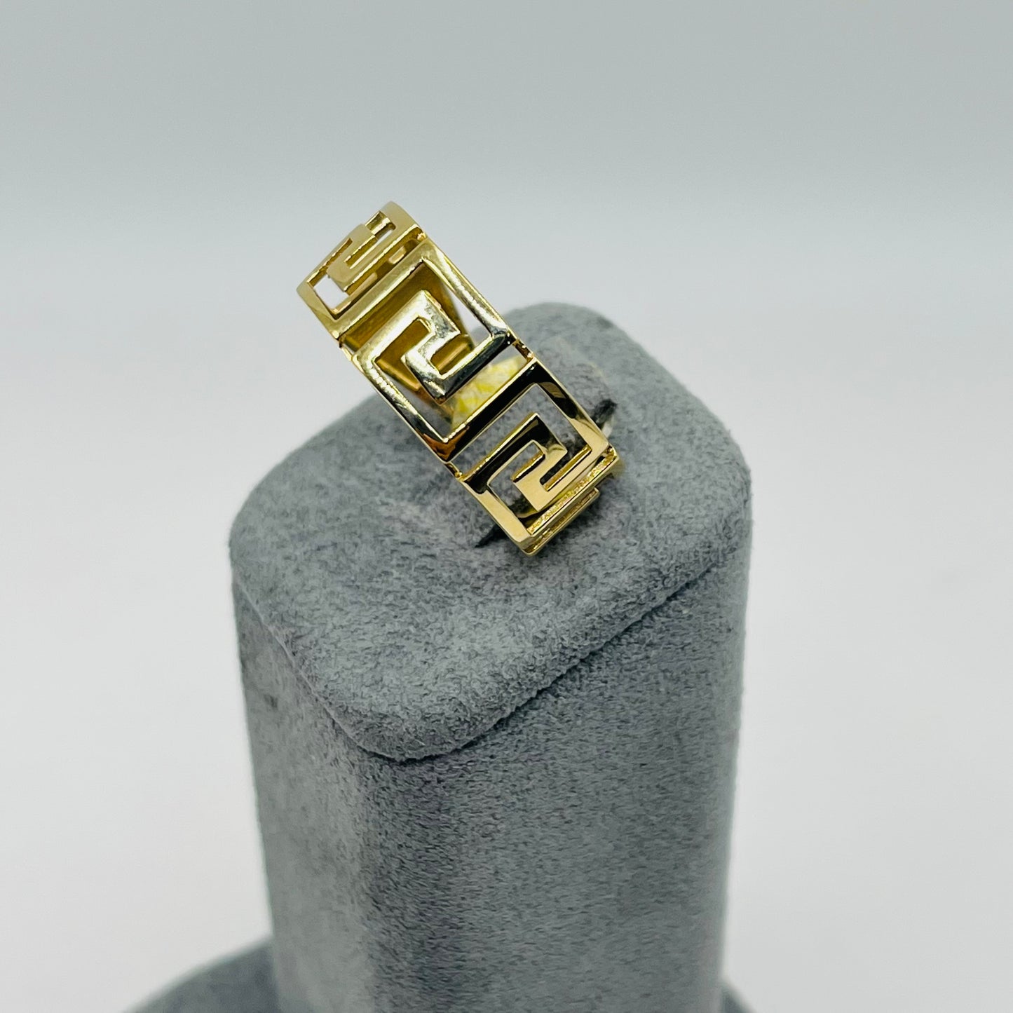 14k Gold Greek Pattern Ring