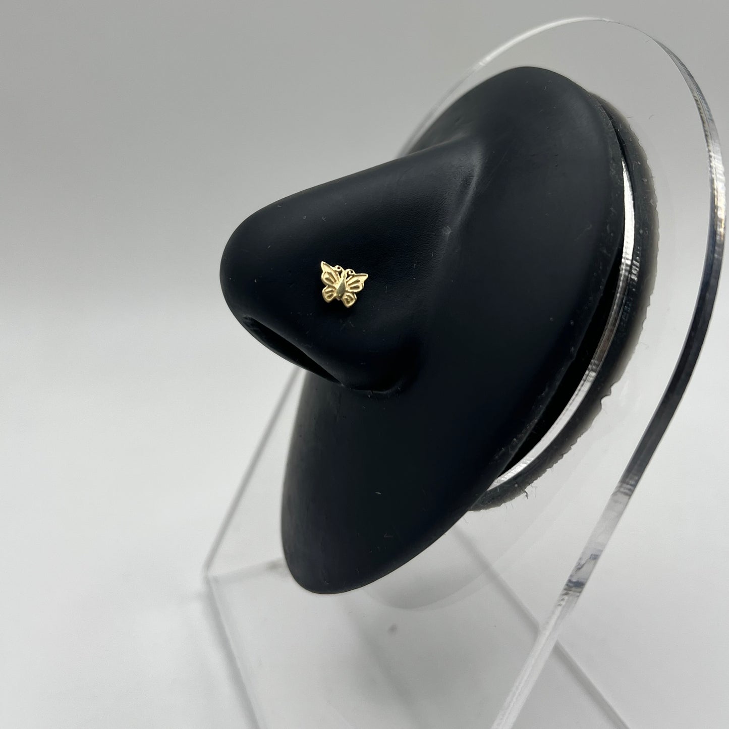 14K Gold Butterfly Nose Ring