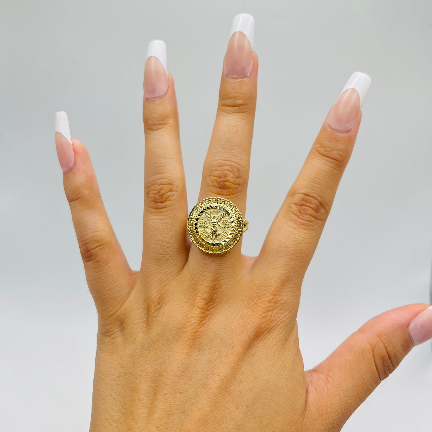 10k Gold Peso Coin Ring